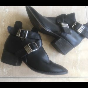 Black booties size 8